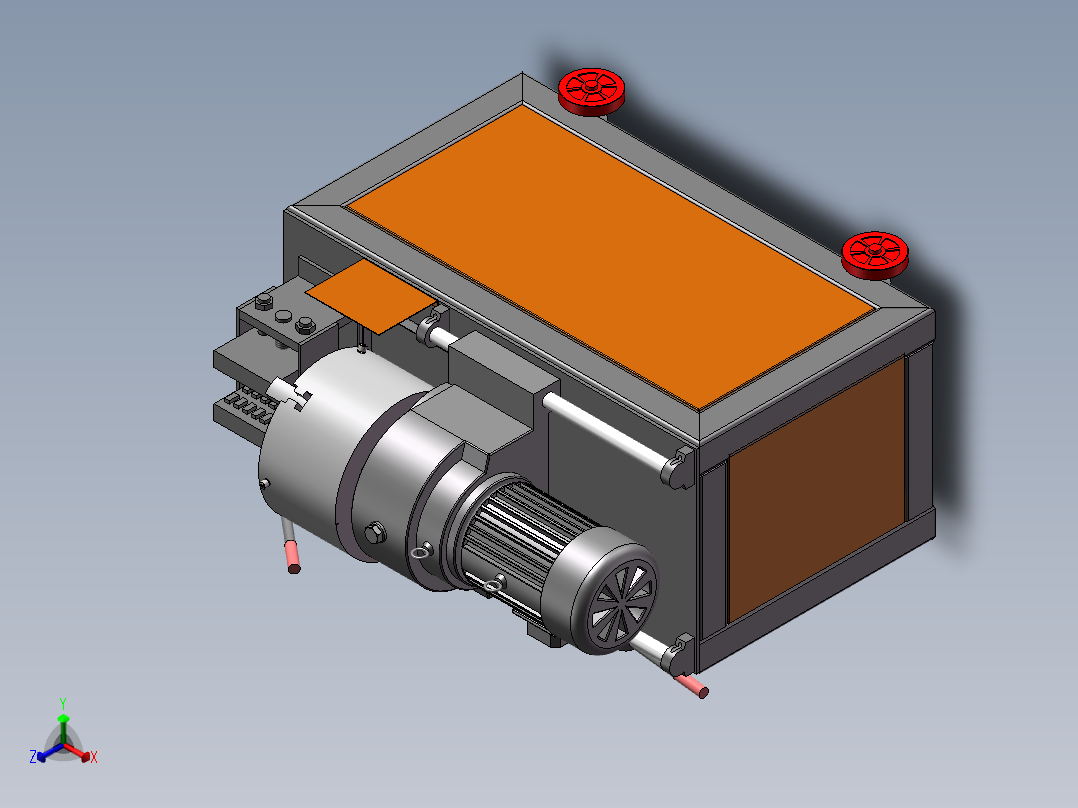 钢筋滚丝机sw18可编辑正等轴测图