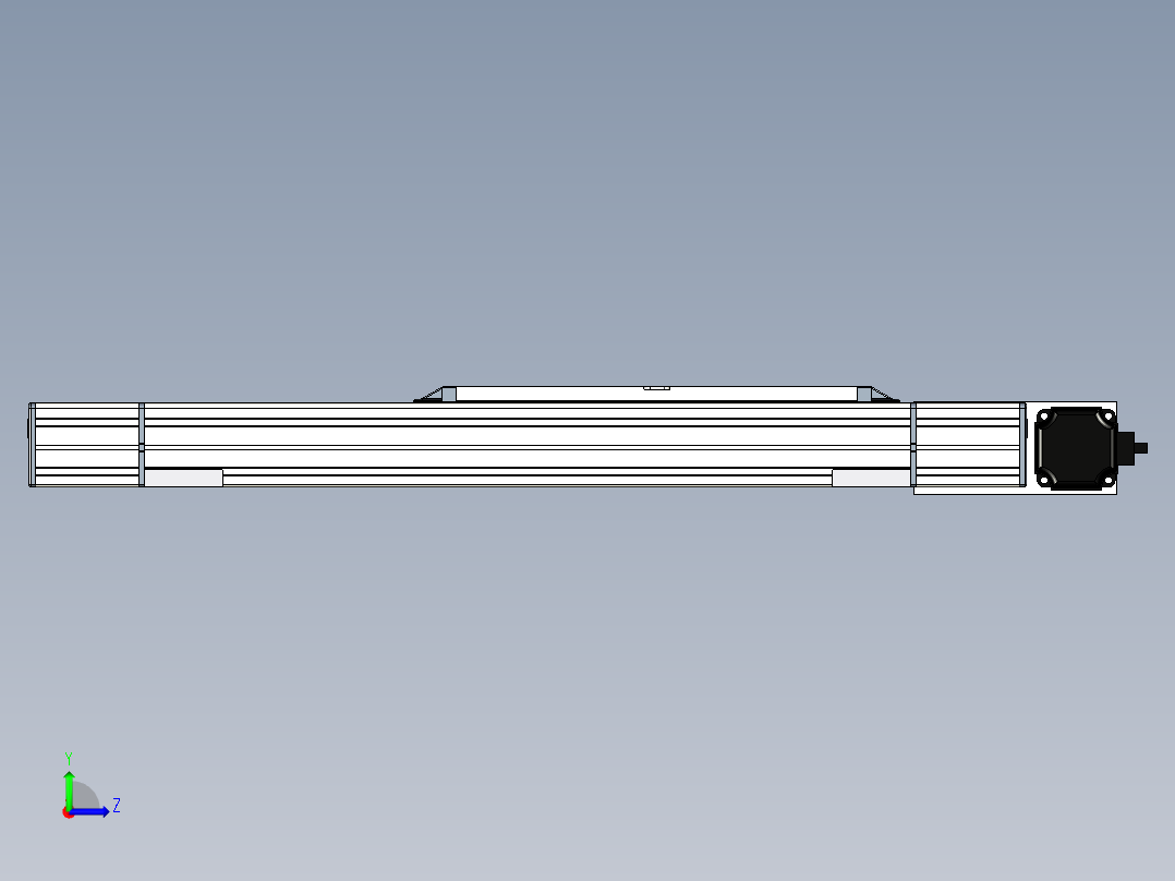 Toyo东佑达直线模组-M65-M-200-R-M40-C4左视图
