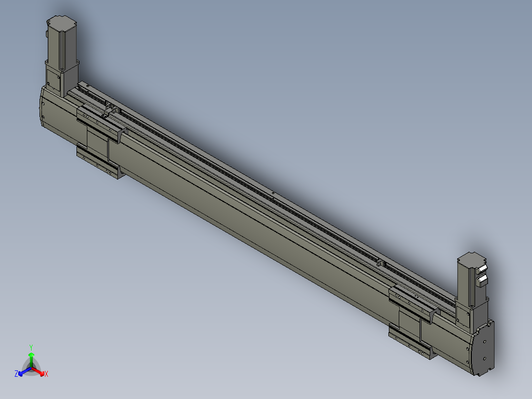 威洛博双电机滑台-VBF14S2-L100-S900-BLR-P40-C6正等轴测图