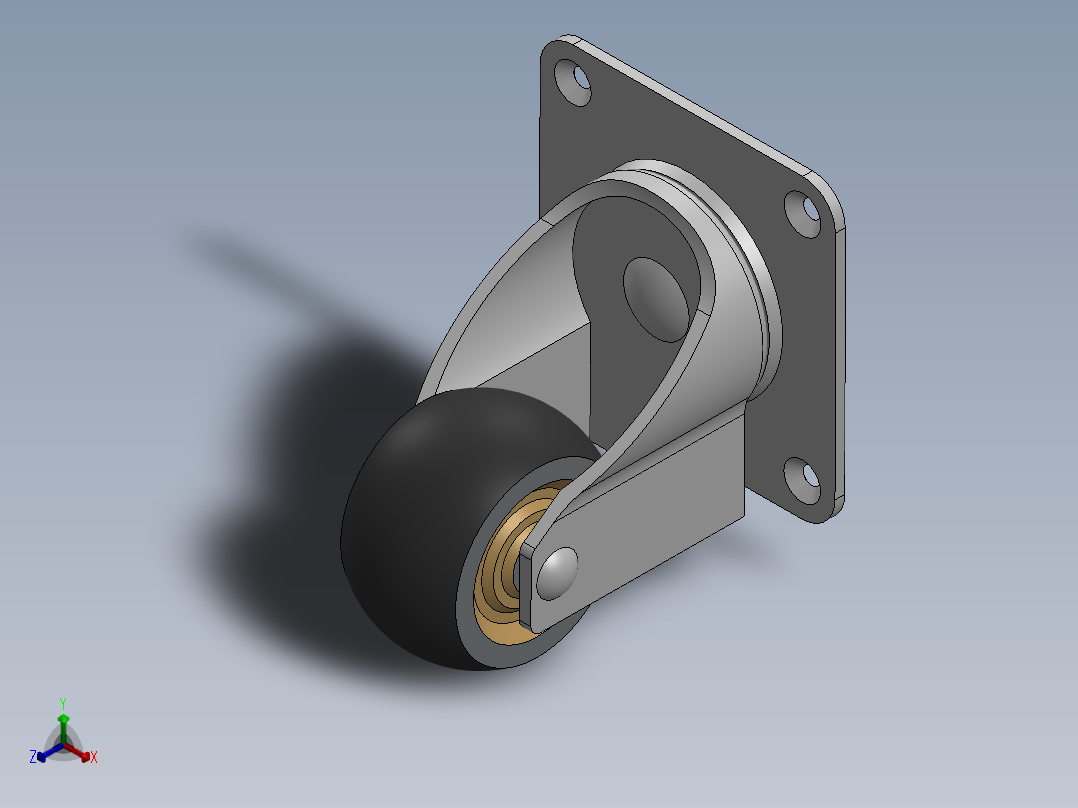万向轮正等轴测图