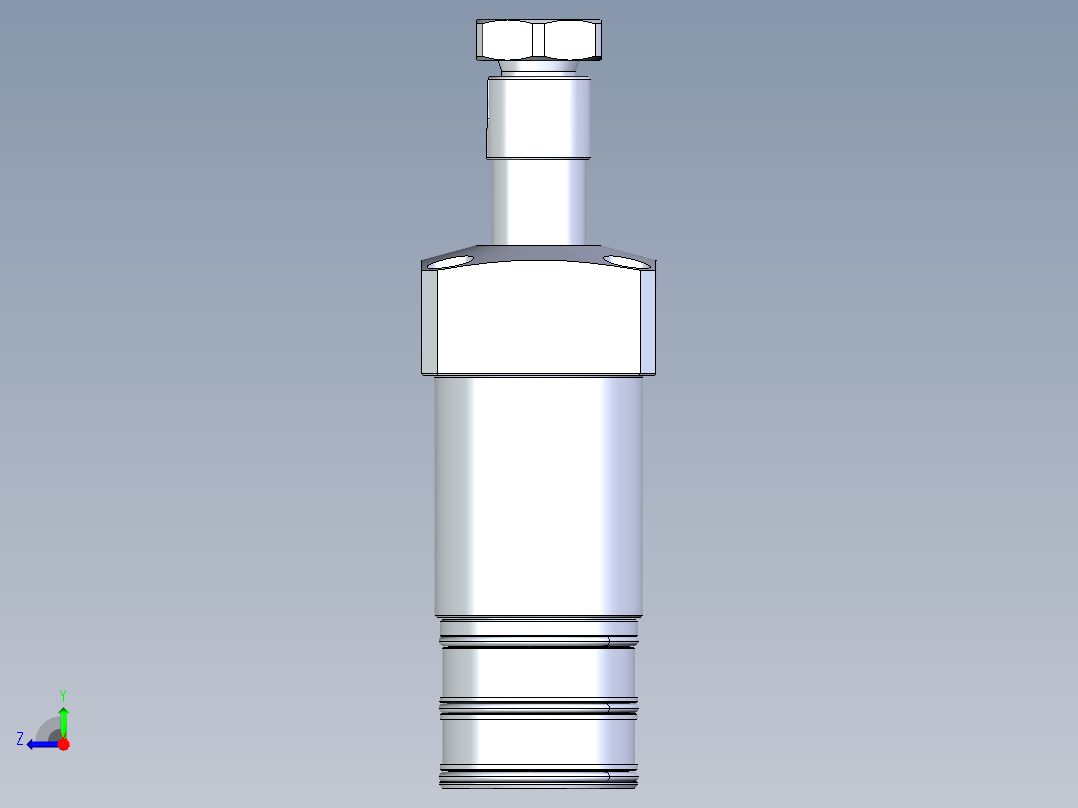 KOSMEKLHA0400-CRM多系列多零件图纸模型右视图