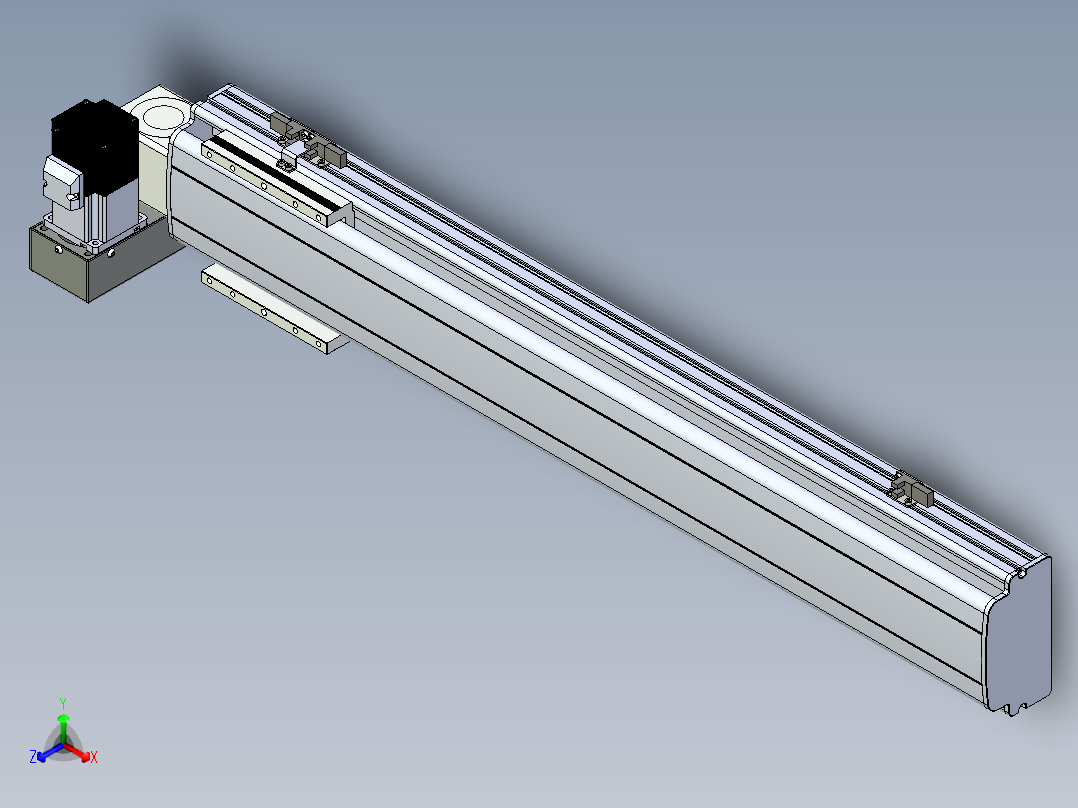同步带滑台-半封闭B13H-L45-S650-LU-P40-D3主视图