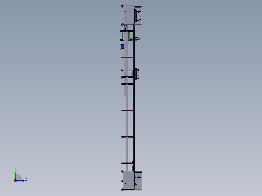 激光打标止挡升降一体化流水线体sw17左视图