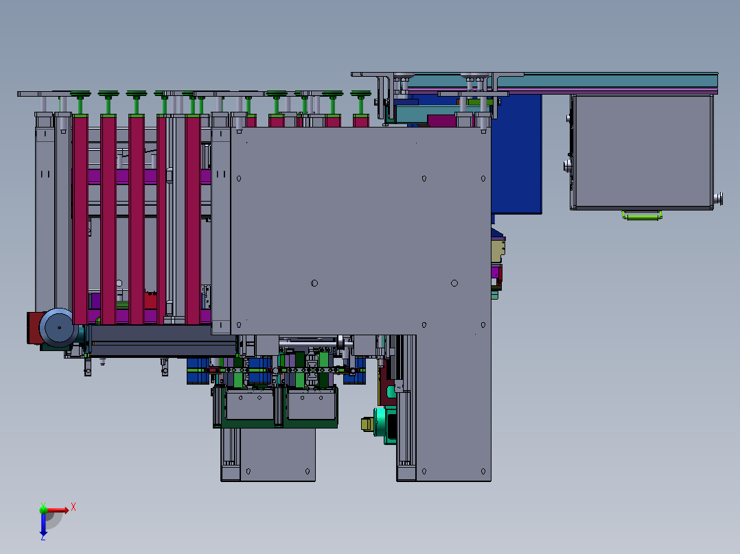 激光打标止挡升降一体化流水线体sw17俯视图
