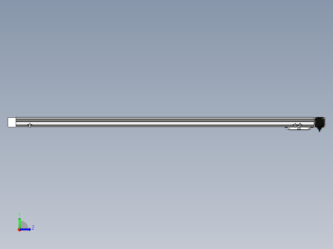 Toyo东佑达直线模组-M65M-X78-1700-L-M40-C4左视图