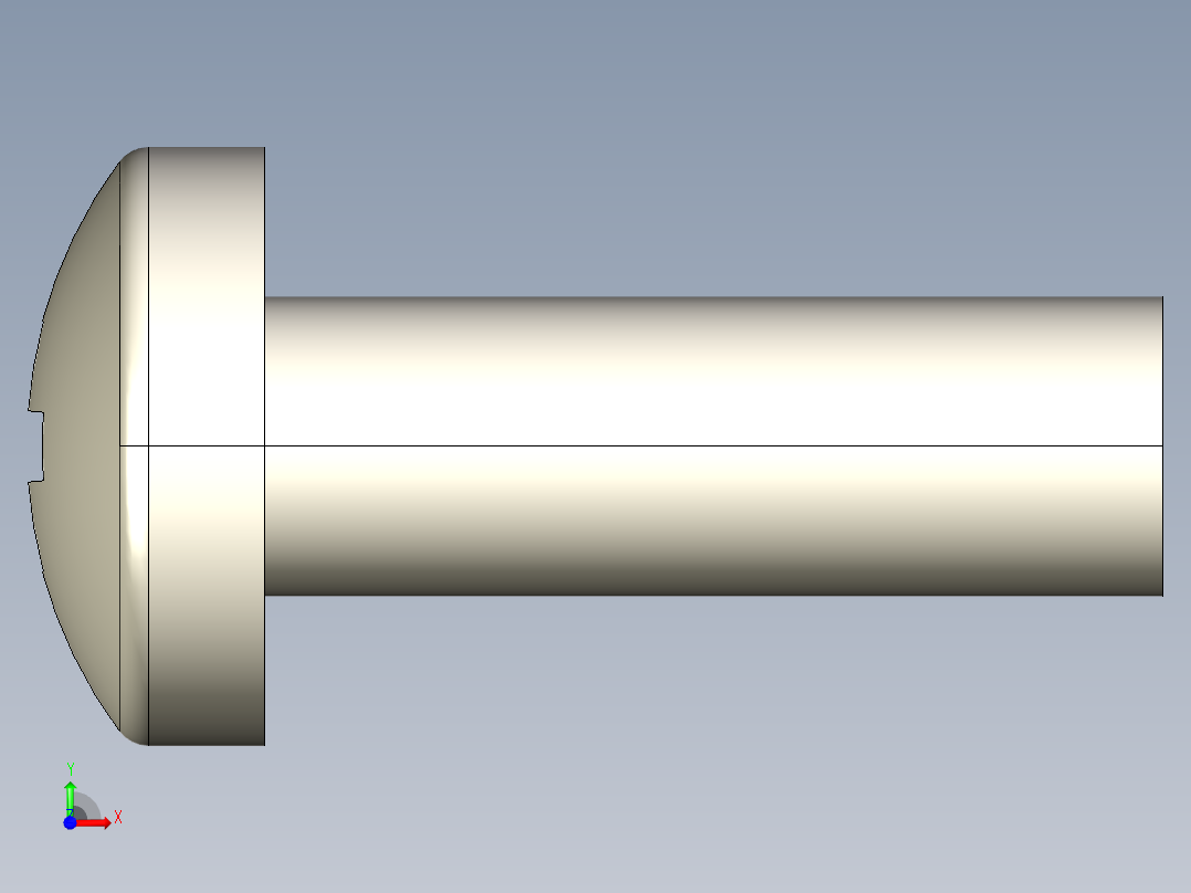 螺丝 M2 x 十字盘头-M2 x 6 Screw head.STEP前视图