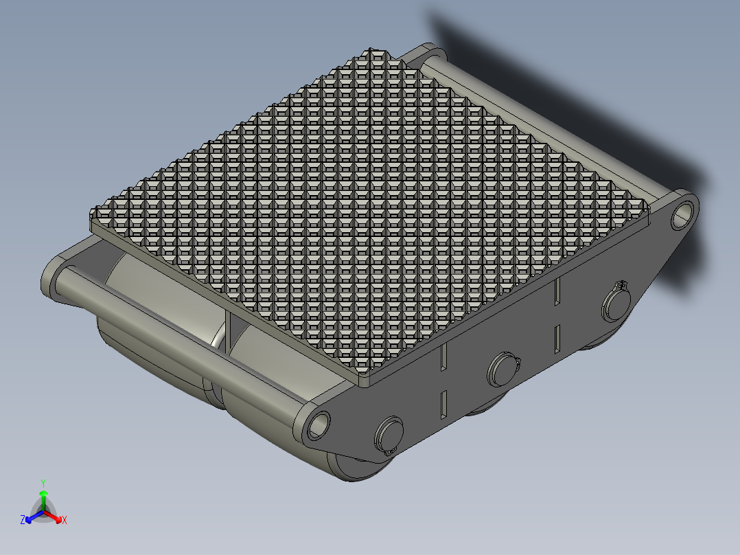 6t大型机器移动滑板正等轴测图