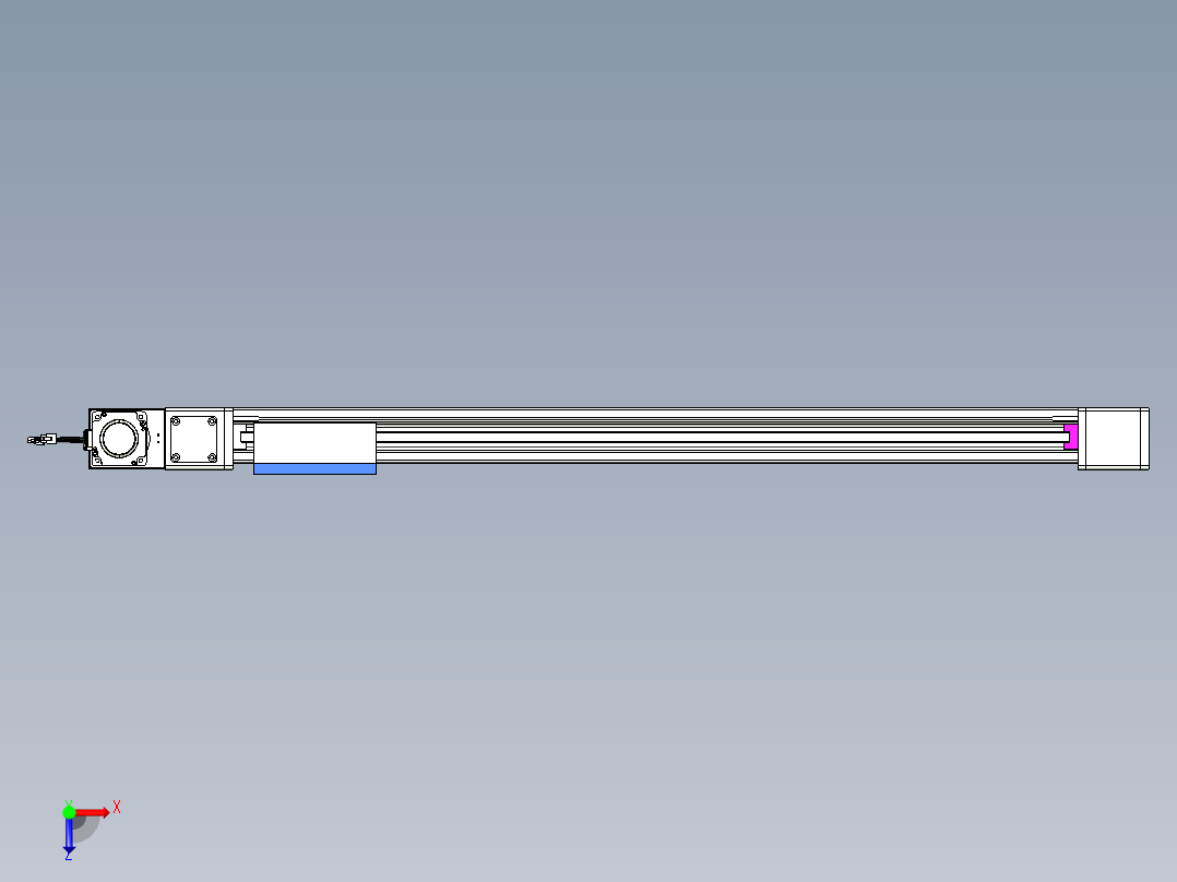 威洛博LB.GB同步带传动--欧规系列GB8-L96-S1000-BL-P75俯视图