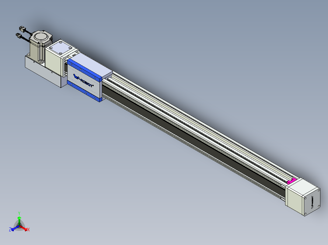 威洛博LB.GB同步带传动--欧规系列GB8-L96-S1000-BL-P75正等轴测图