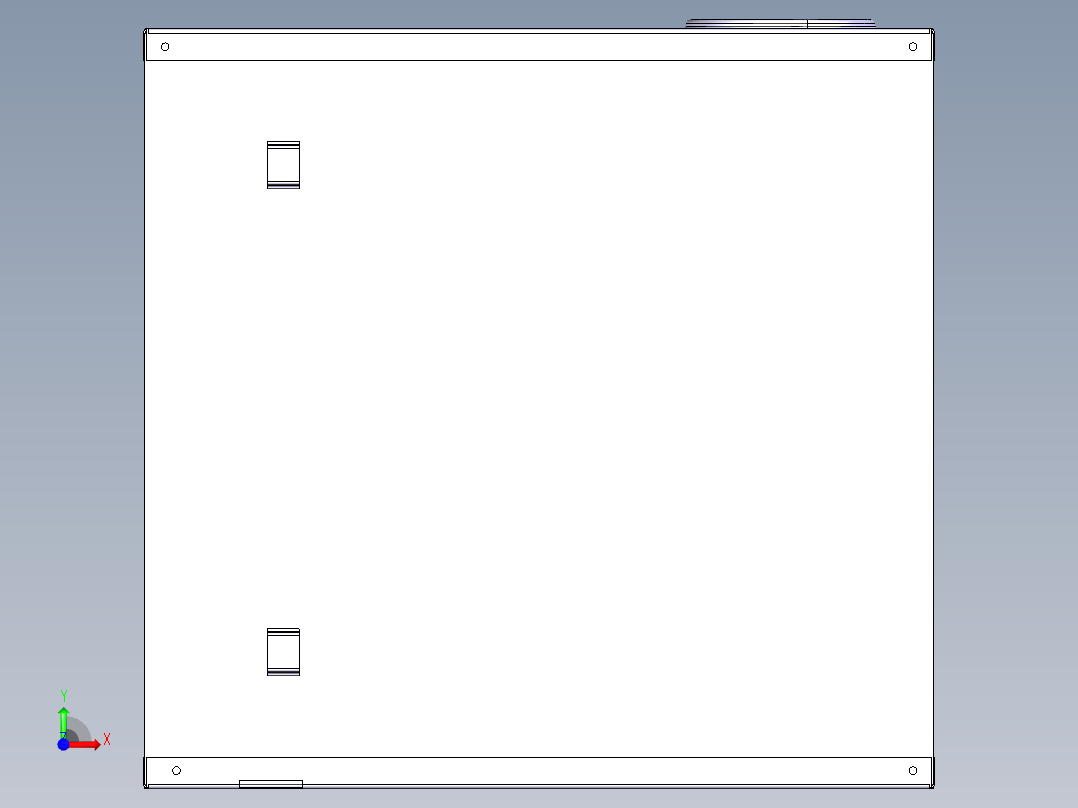 在catia 11中构建钣金电源箱机箱前视图