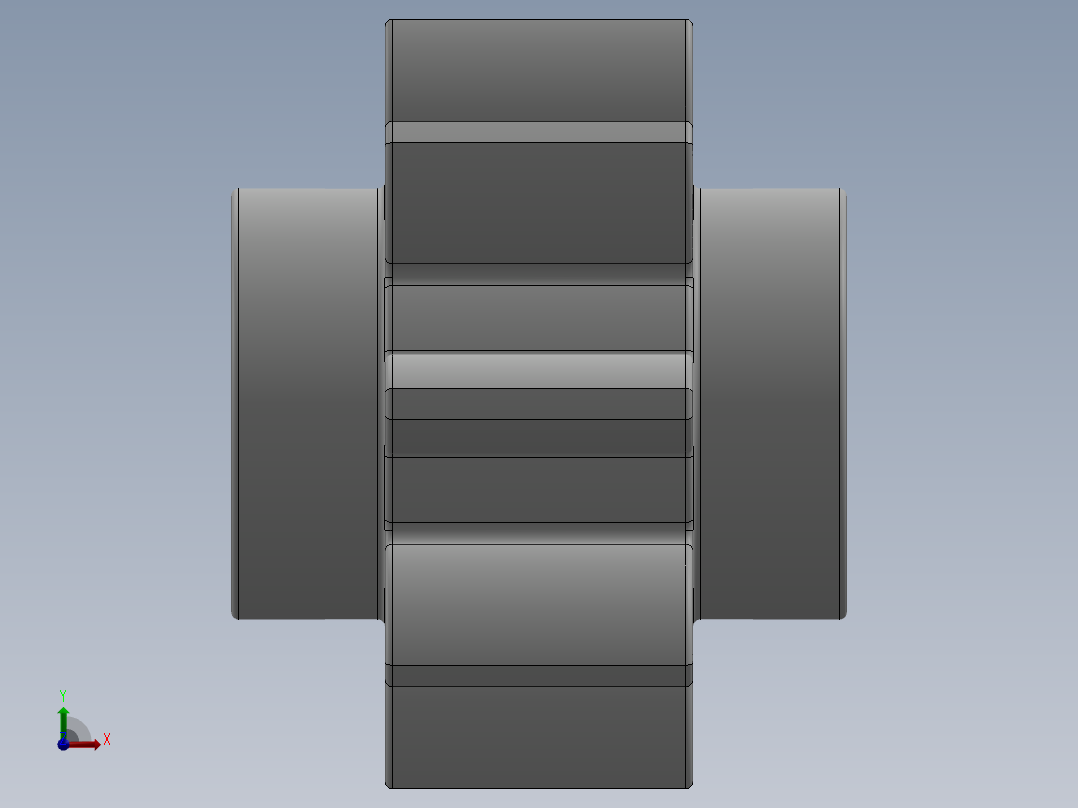 3647 White Technic Gear 8 Tooth.SLDPRT前视图