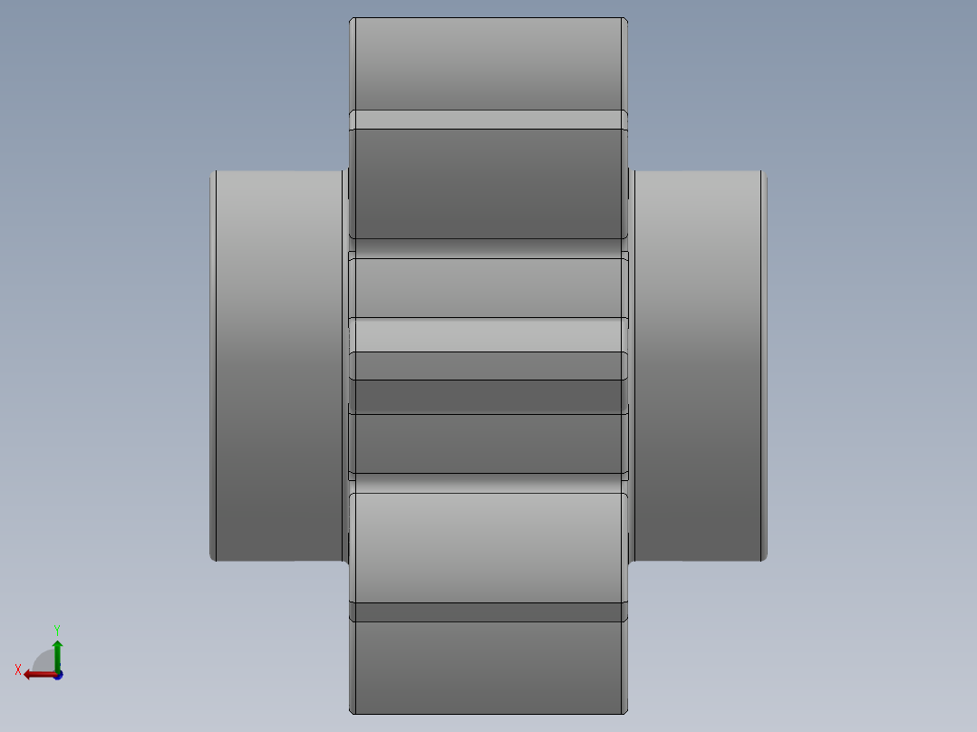 3647 White Technic Gear 8 Tooth.SLDPRT后视图