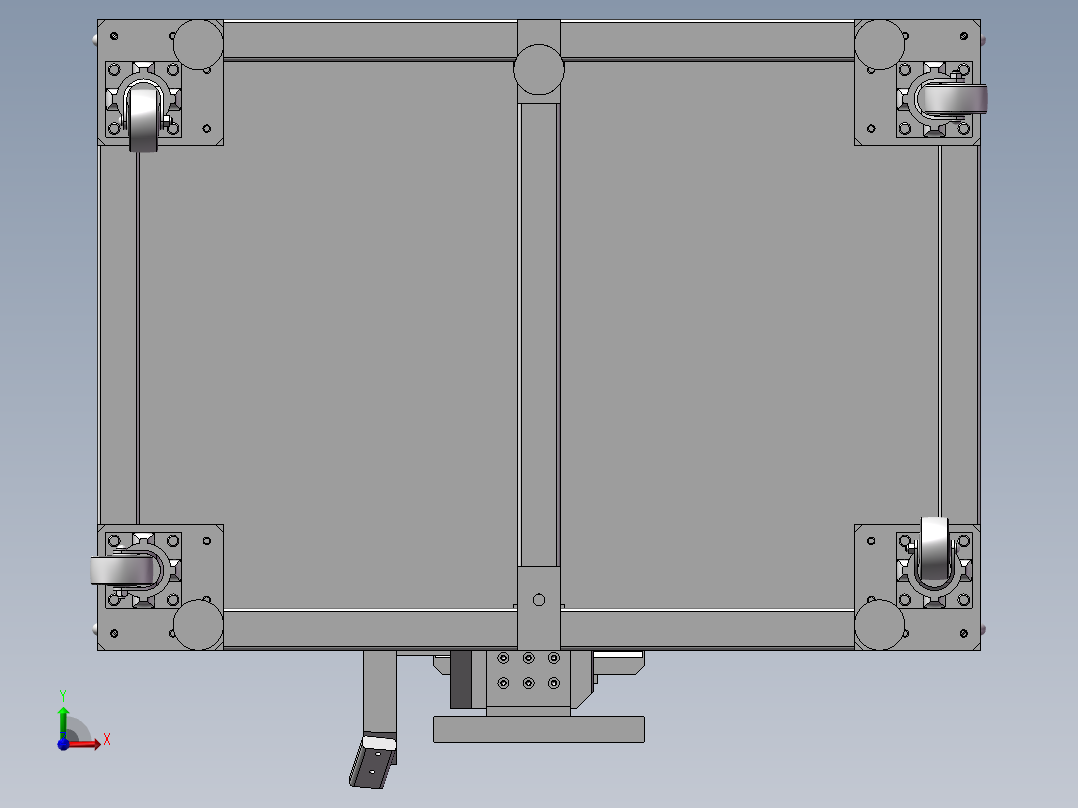 冲孔设备，冲圆弧成型前视图