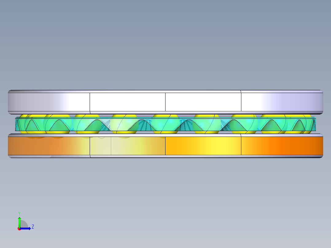 平面推力球轴承51109左视图