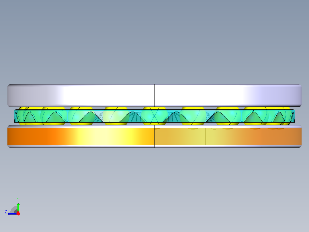 平面推力球轴承51109右视图