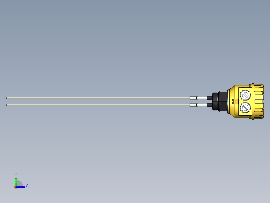 超声波设备MULTIPROBE-ENCLOSURE-2-PROBES+REFERENCE-PROBE-PBT-ENCLOSURE-1.5in-BSP-THREAD左视图