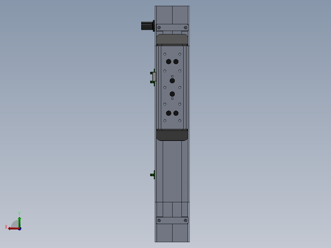电动滑台模组MTG100左出轴模型后视图