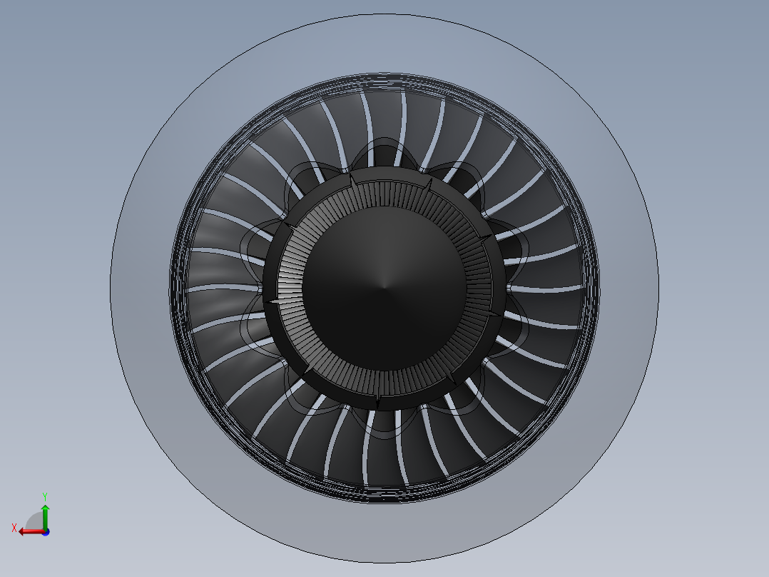 航空发动机(21)后视图