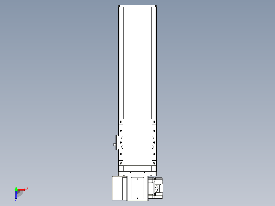 同步带全封闭直线模组TPA-HCB-105D-90-L250-LP-Y-P20-N3俯视图