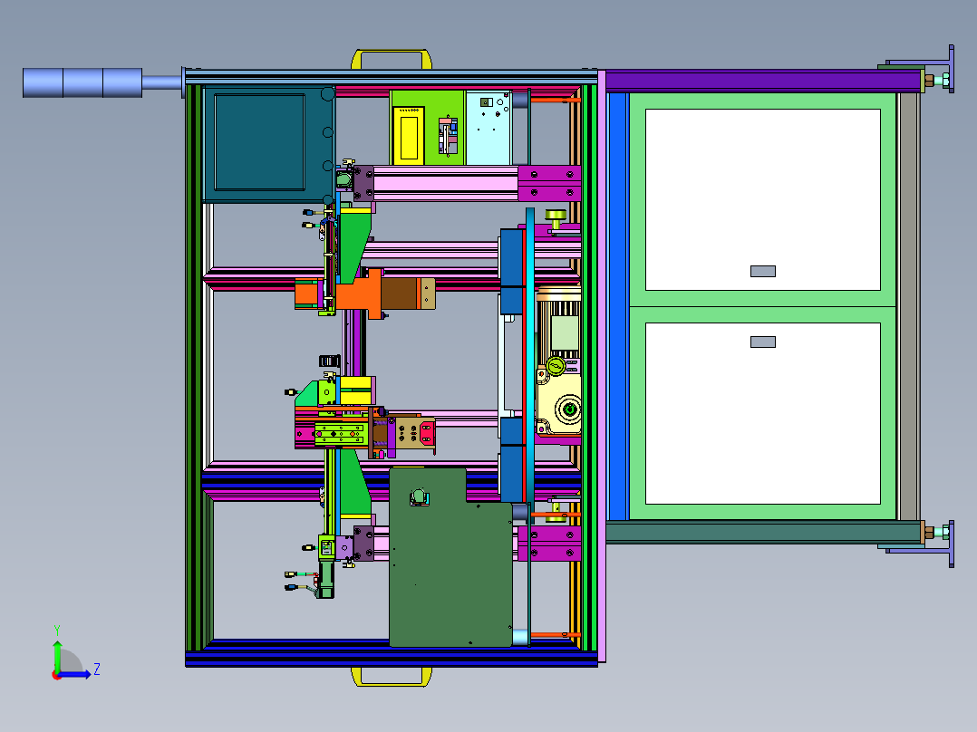 多轴转台式在线式自动打螺丝设备左视图