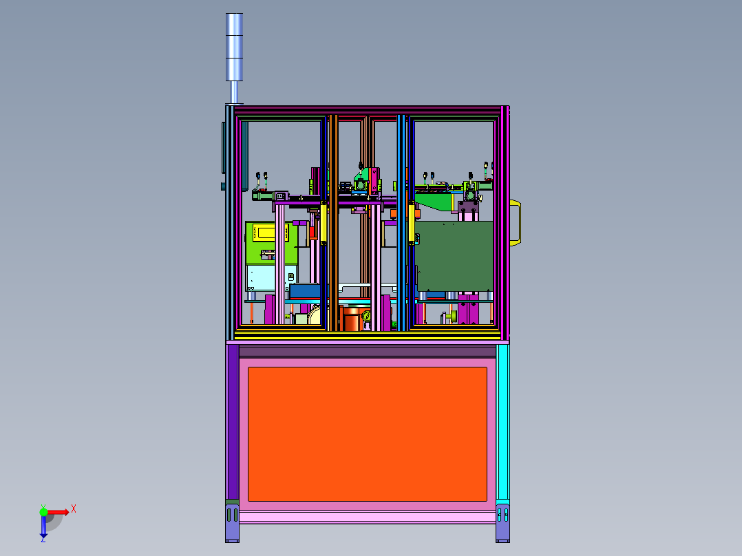 多轴转台式在线式自动打螺丝设备俯视图