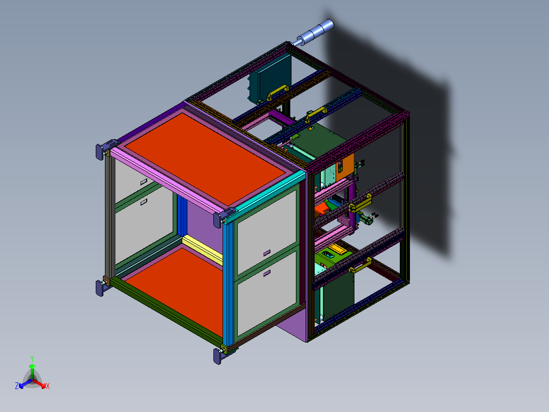 多轴转台式在线式自动打螺丝设备正等轴测图