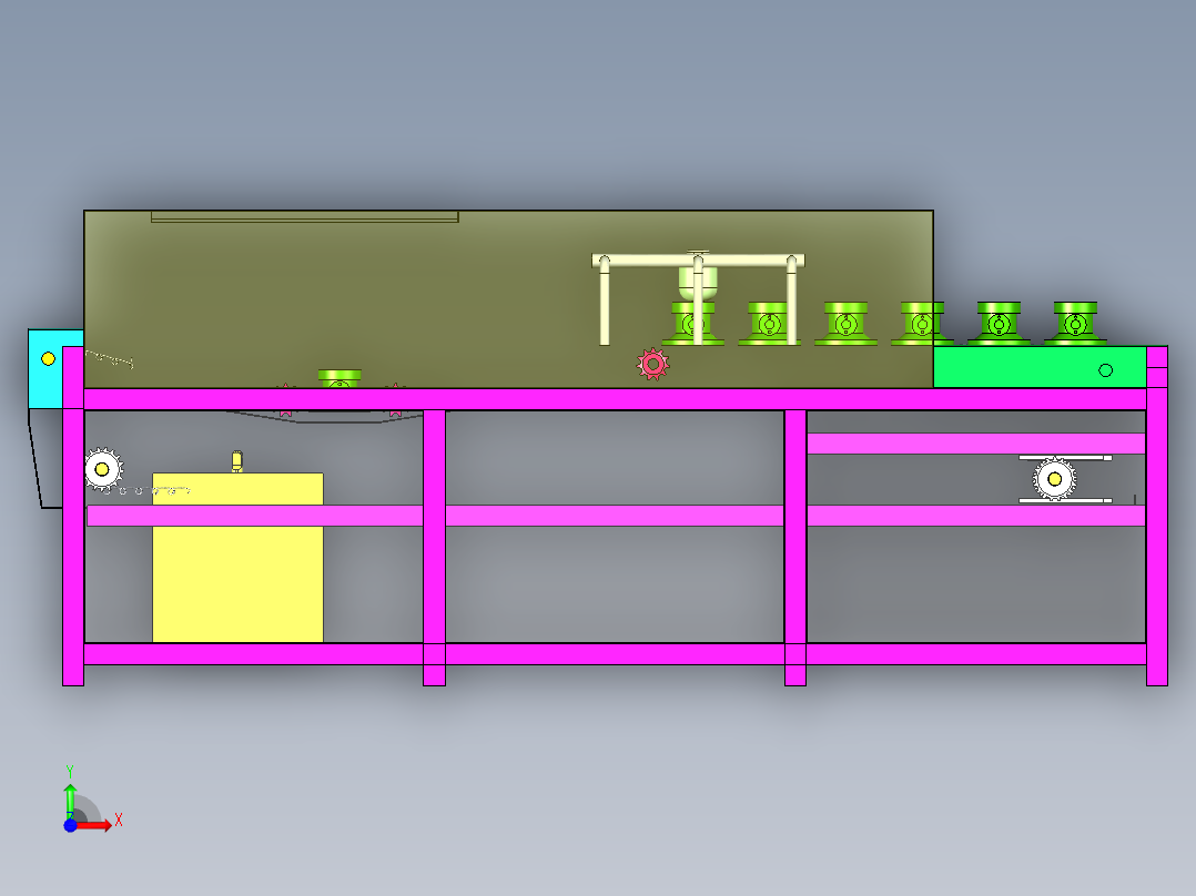 工业自动冲洗设备前视图