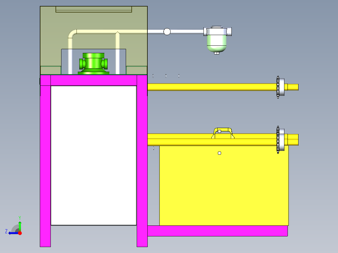 工业自动冲洗设备右视图