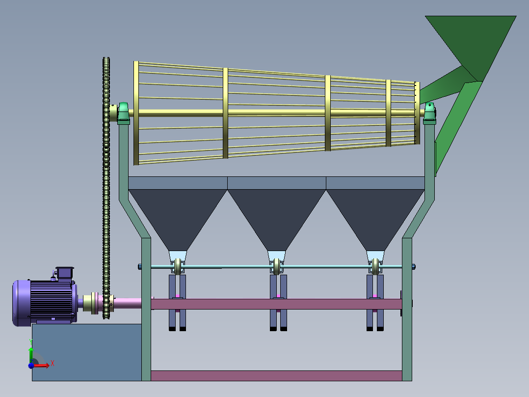 并联式分级核桃破壳机   sw16前视图