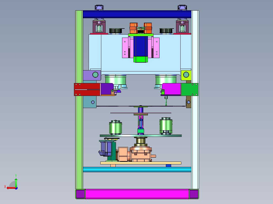 马达非标线圈绕线机后视图