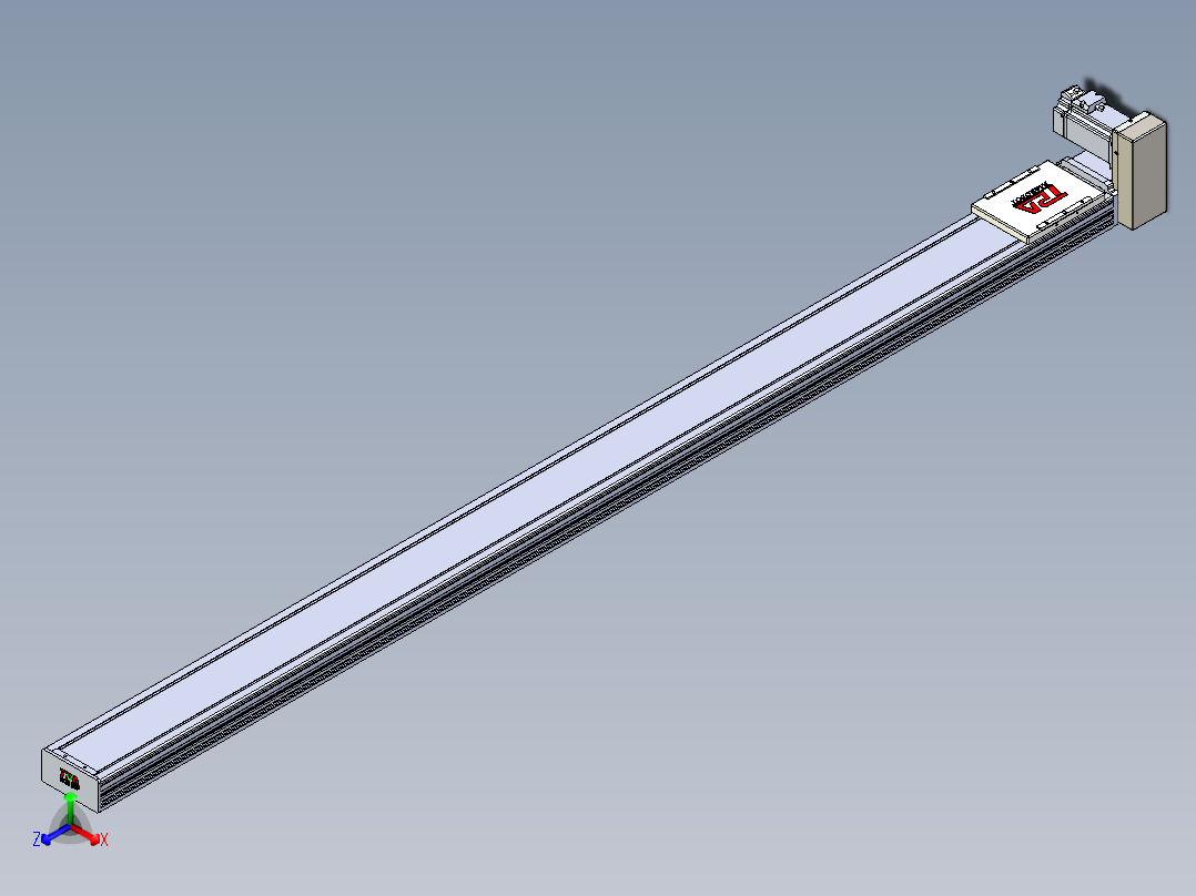 同步带全封闭直线模组TPA-HCB-110D-90-L1750-LU-C-P40-N3主视图