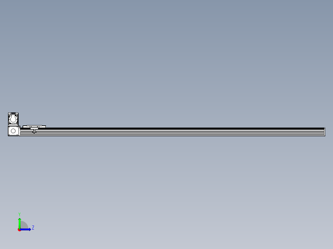 同步带全封闭直线模组TPA-HCB-110D-90-L1750-LU-C-P40-N3左视图