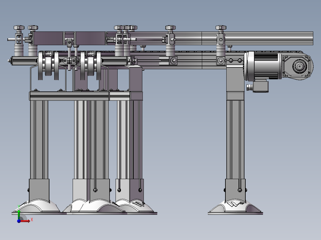 柔性输送机前视图