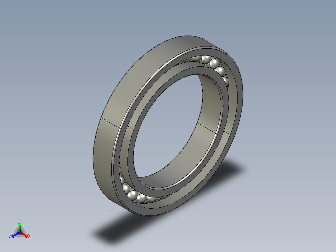 深沟球轴承6048正等轴测图