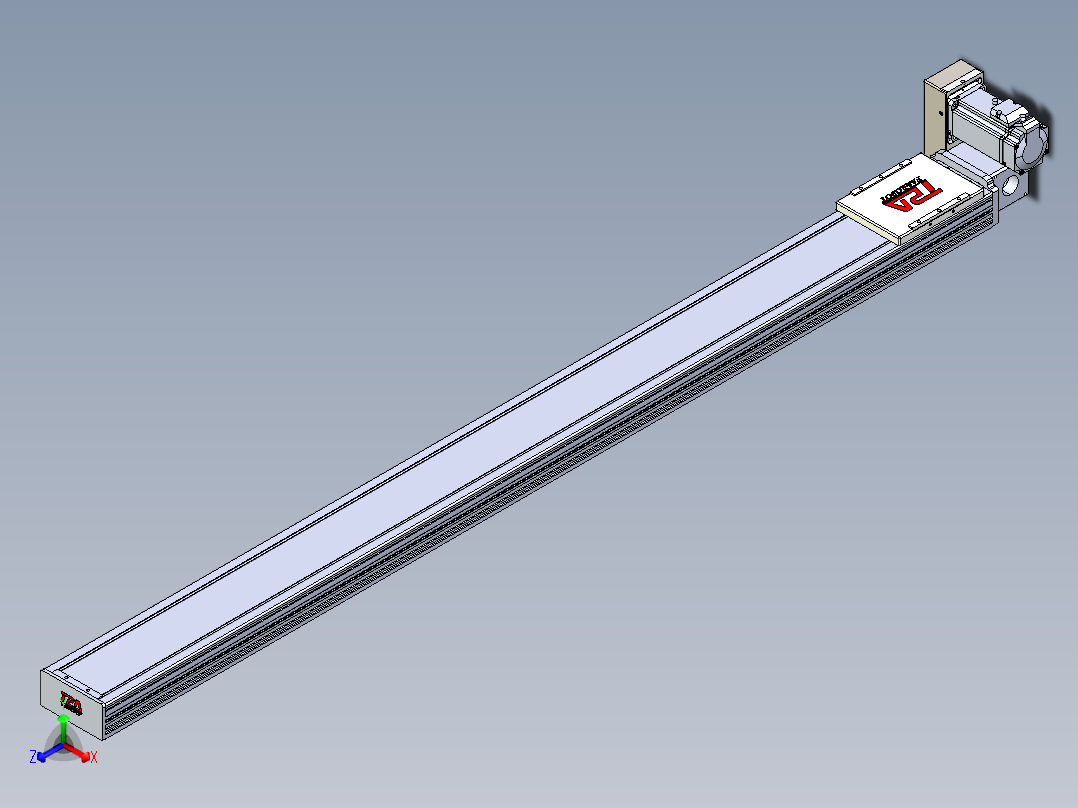 同步带全封闭直线模组TPA-HCB-110D-90-L1350-RU-Y-P40-N3主视图