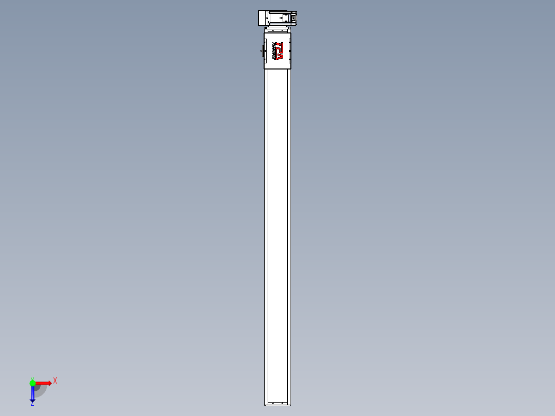 同步带全封闭直线模组TPA-HCB-110D-90-L1350-RU-Y-P40-N3俯视图