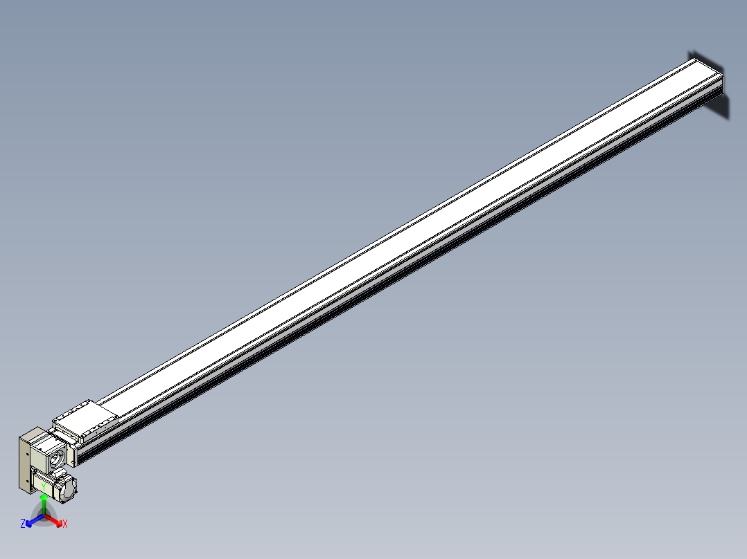 同步带全封闭直线模组TPA-HCB-105D-90-L2000-LP-C-P20-N3正等轴测图