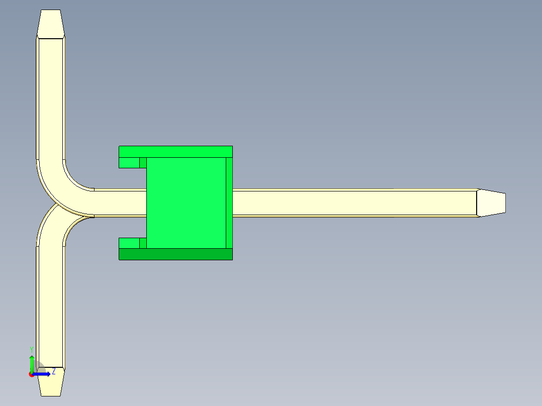 彩色公排针 100mil 2.54mm 系列-DS1022_green_14p_100mil_Type_SMT_R1_rev1.0左视图