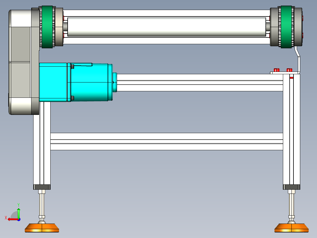 LE-XC4080-齿形同步线右边驱动后视图