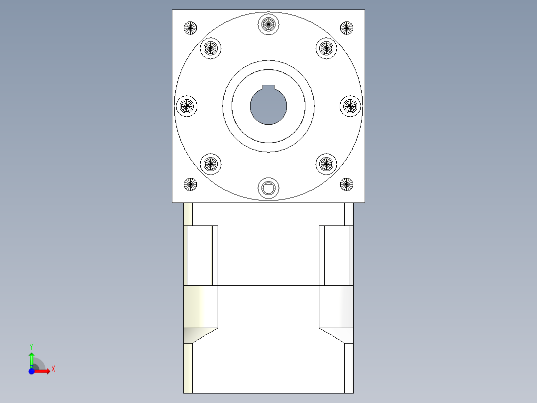 换向器PW210双孔 PLX180-L1 35-114.3-200-M12.stp前视图