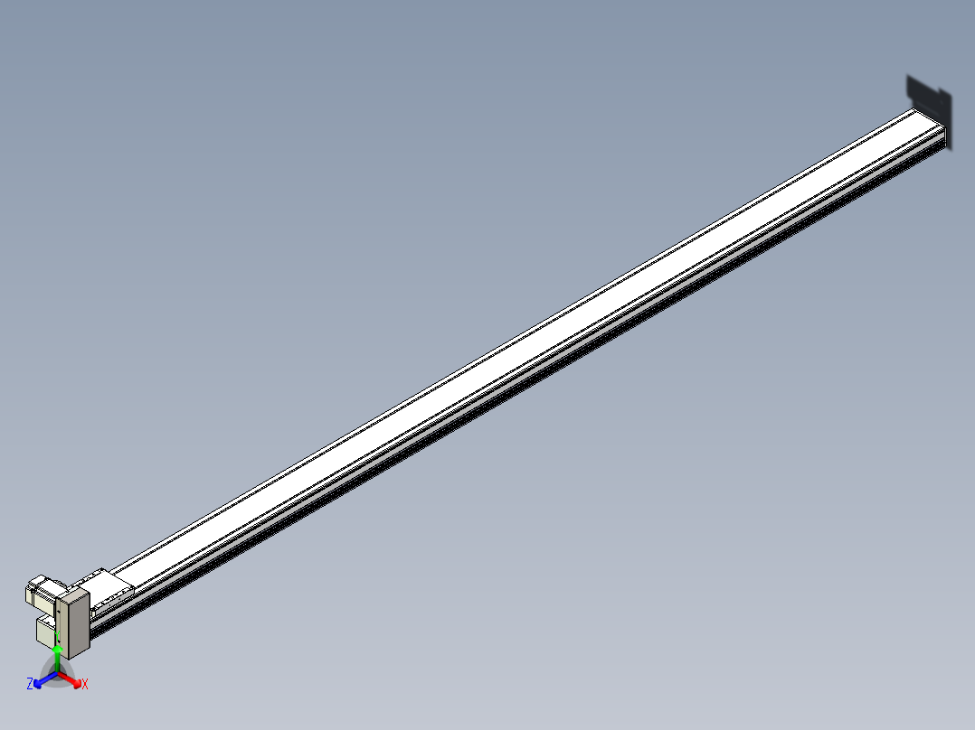 同步带全封闭直线模组TPA-HCB-105D-90-L2450-RU-Y-P20-N3正等轴测图