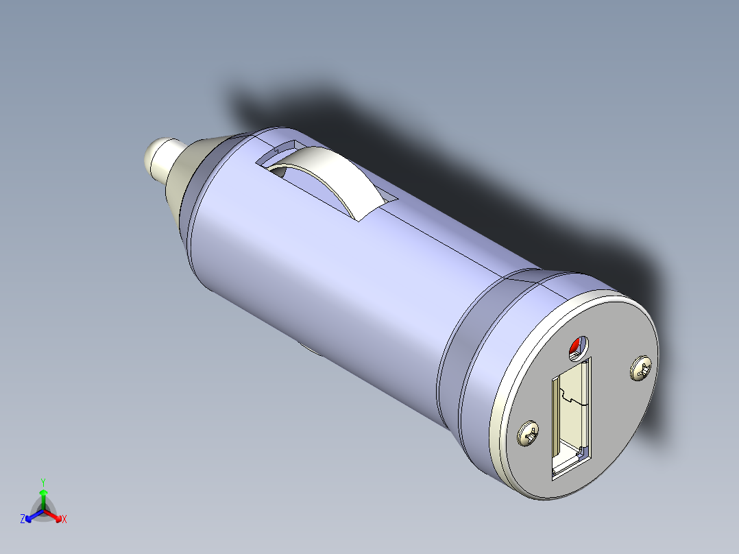 Usb车载充电器2正等轴测图