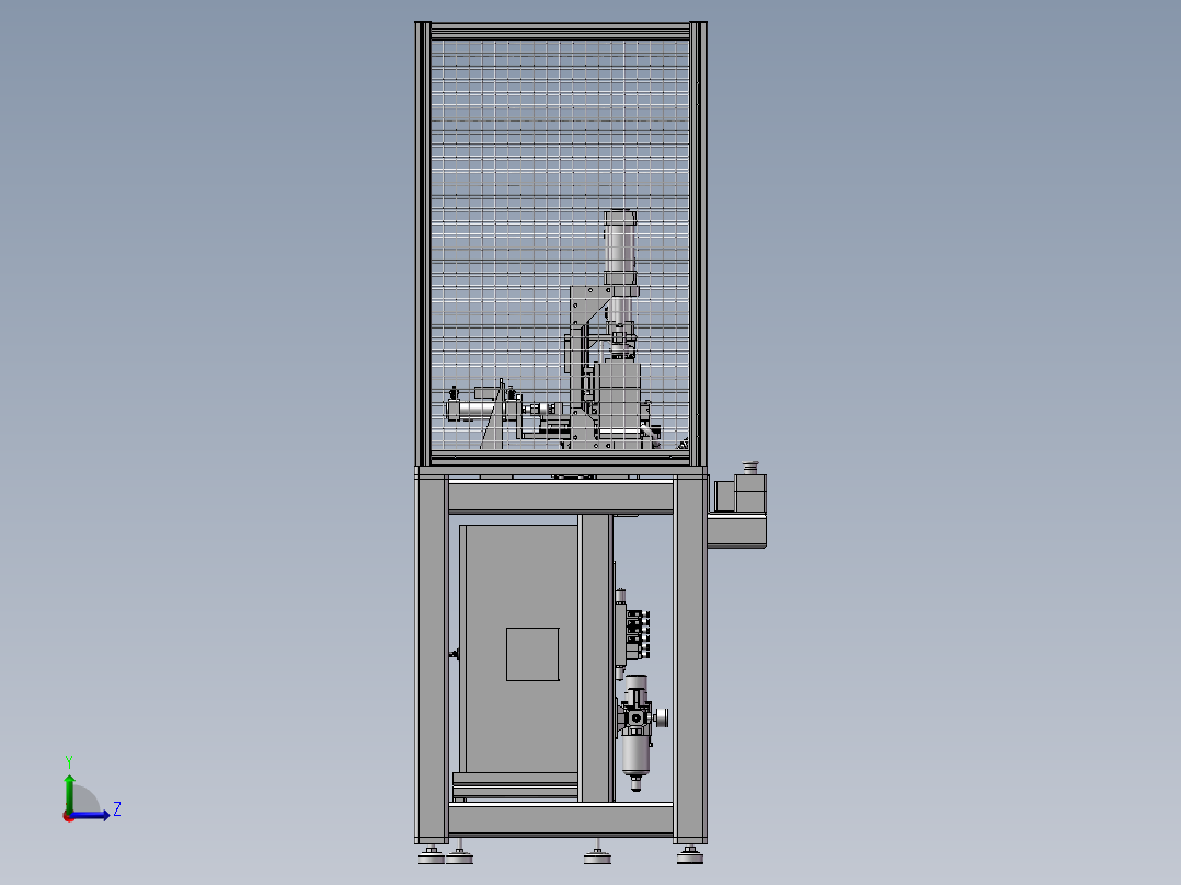 半自动管路装配左视图