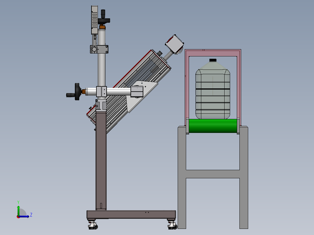 倾斜打标平台sw18可编辑左视图