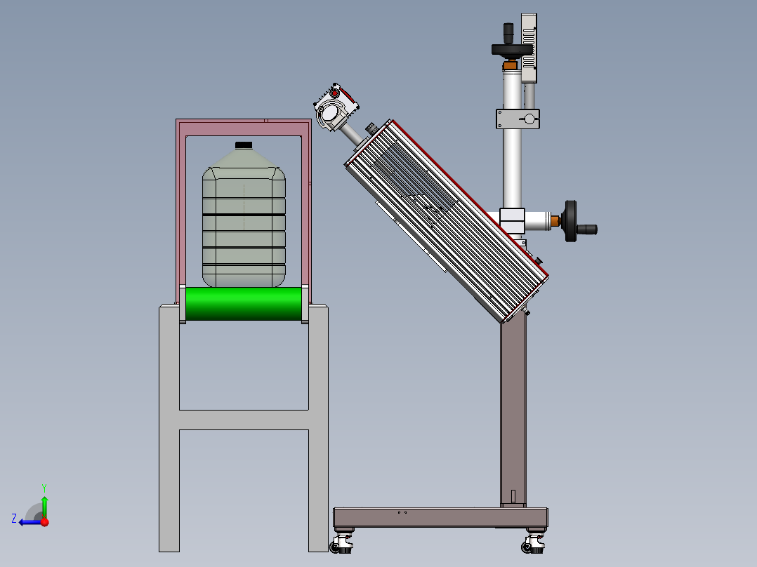 倾斜打标平台sw18可编辑右视图