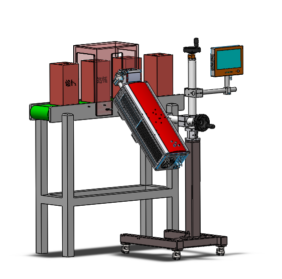 倾斜打标平台sw18可编辑