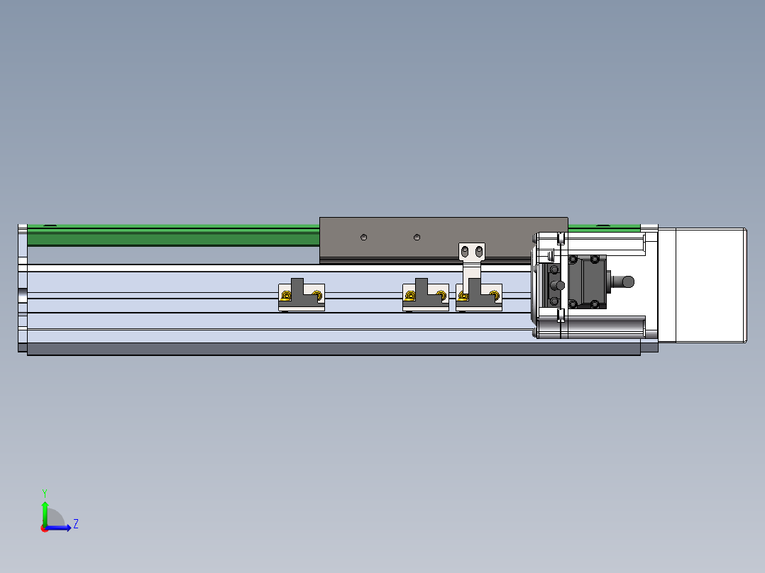 MTH丝杆半封闭模组MT136BS-BR-400W左视图