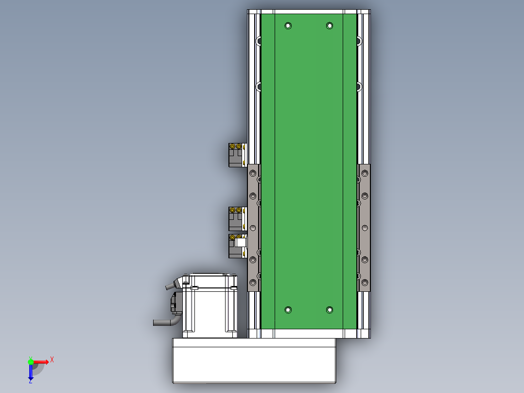 MTH丝杆半封闭模组MT136BS-BR-400W俯视图