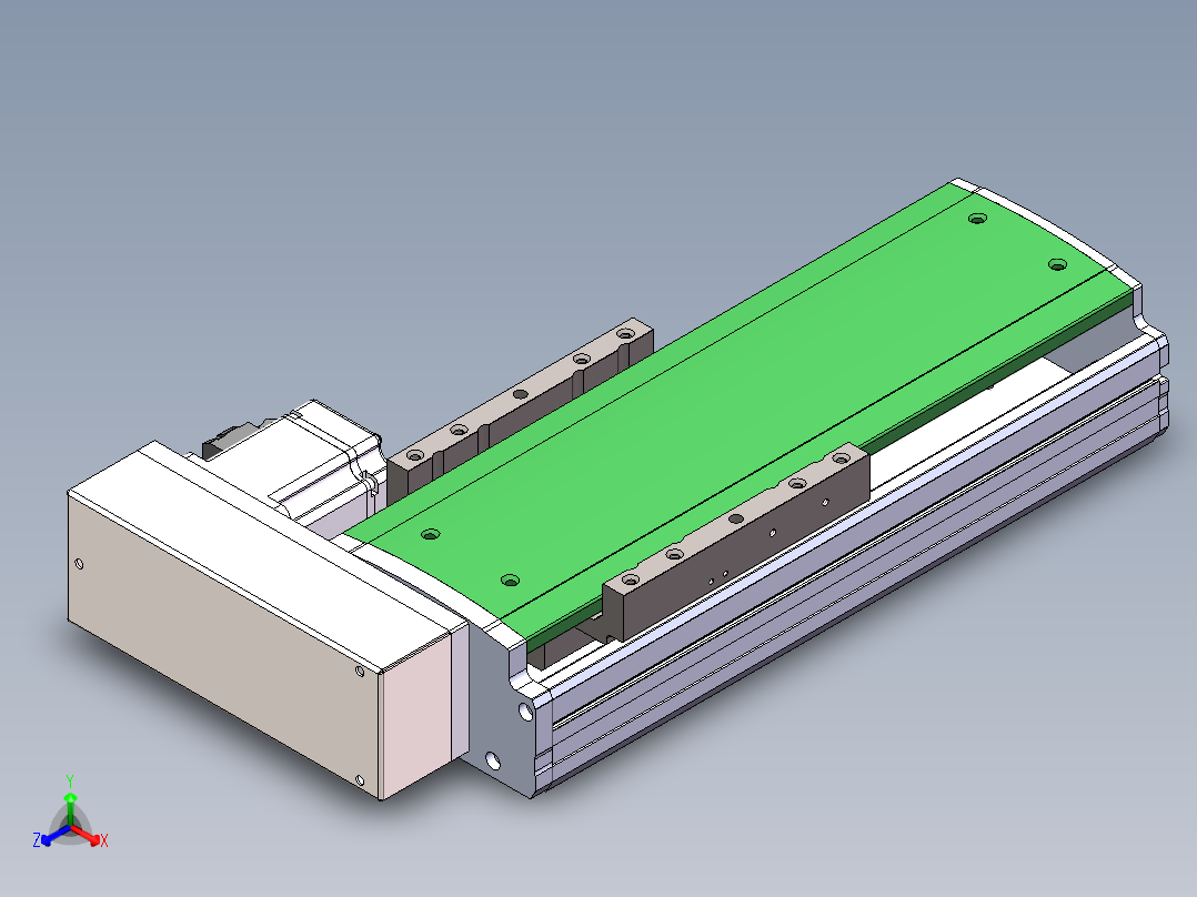 MTH丝杆半封闭模组MT136BS-BR-400W正等轴测图