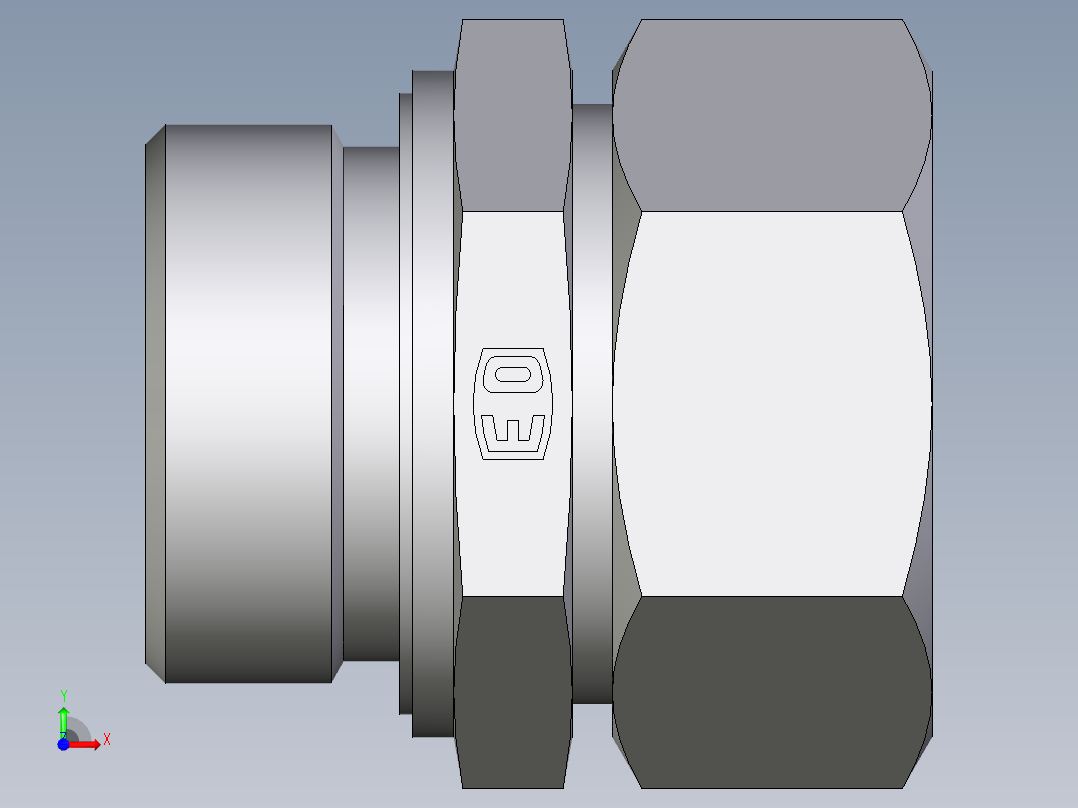 卡套式工业通用硬管接头EO_Male_Stud_connector_GE35LREDCF前视图